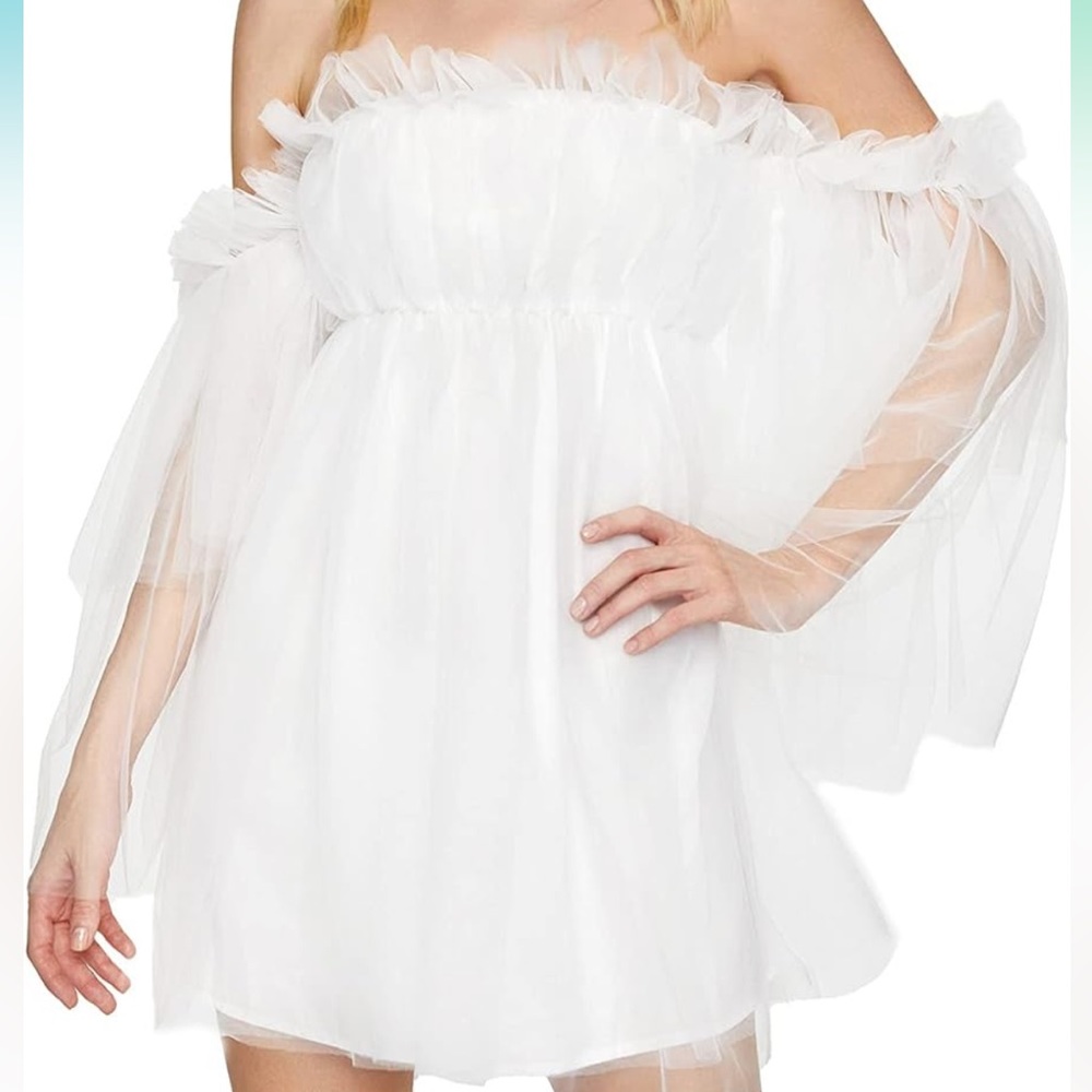 Romeo White Puffy Dress